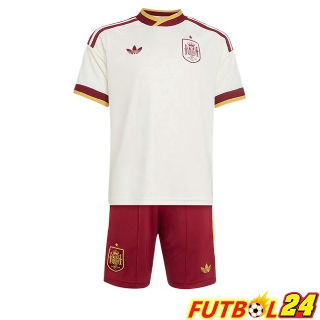 Camisetas De Futbol España Ninos Segunda Blanco 2026/2027