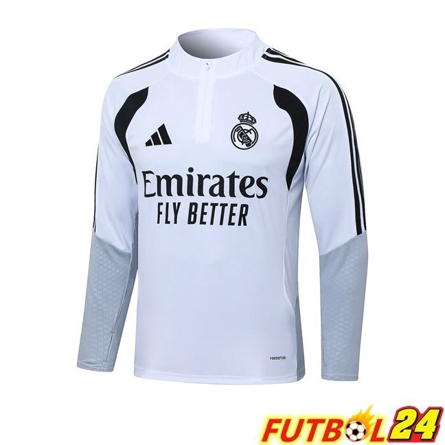 Sudadera De Entrenamiento Real Madrid Blanco 2026/2027