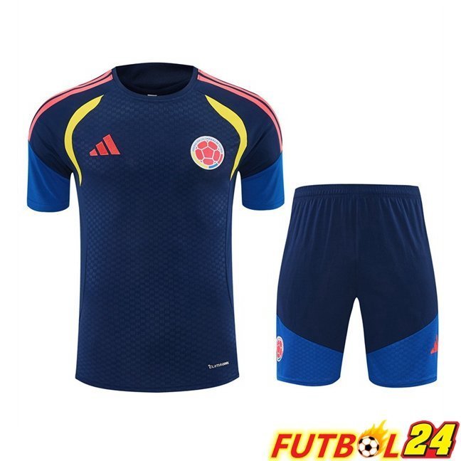 Camiseta Entrenamiento Colombia + Cortos Azul Real 2026/2027