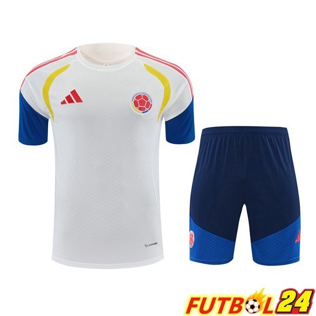 Camiseta Entrenamiento Colombia + Cortos Blanco 2026/2027