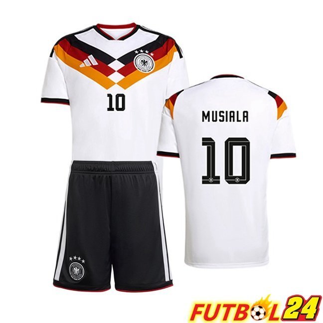 Camisetas De Futbol Alemania (MUSIALA 10) Ninos Primera Blanco 2026/2027
