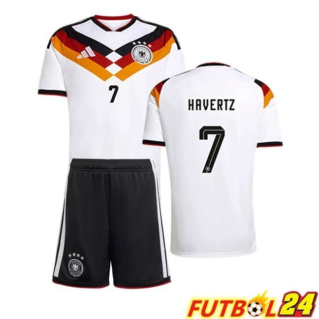 Camisetas De Futbol Alemania (HAVERTZ 7) Ninos Primera Blanco 2026/2027
