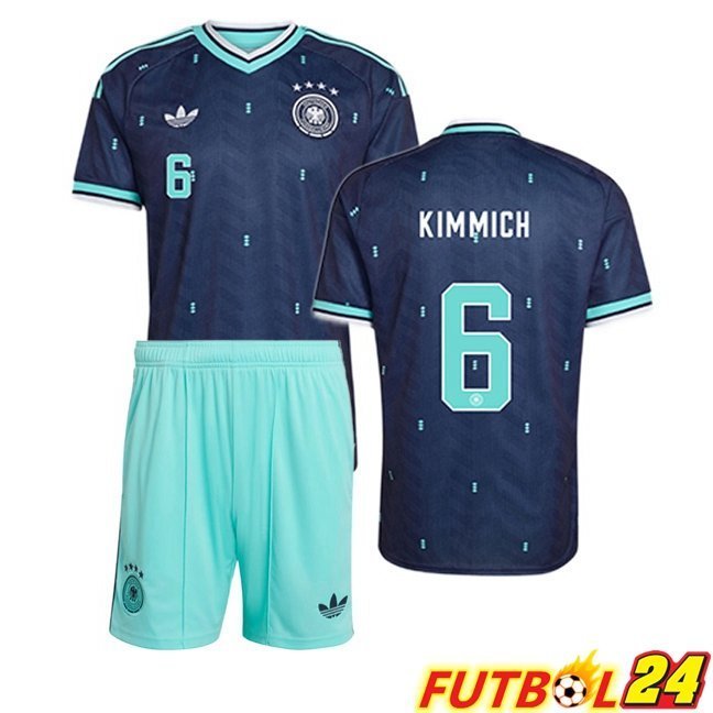 Camisetas De Futbol Alemania (KIMMICH 6) Ninos Segunda Azul Real 2026/2027