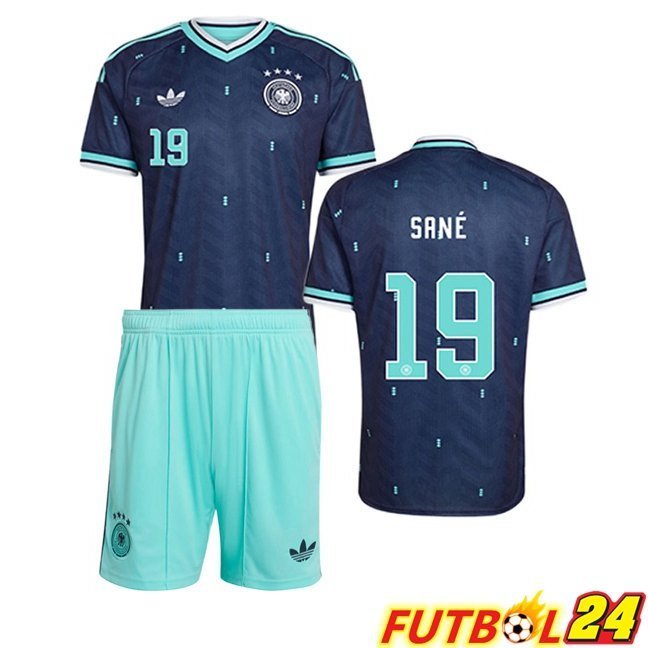 Camisetas De Futbol Alemania (SANÉ 19) Ninos Segunda Azul Real 2026/2027