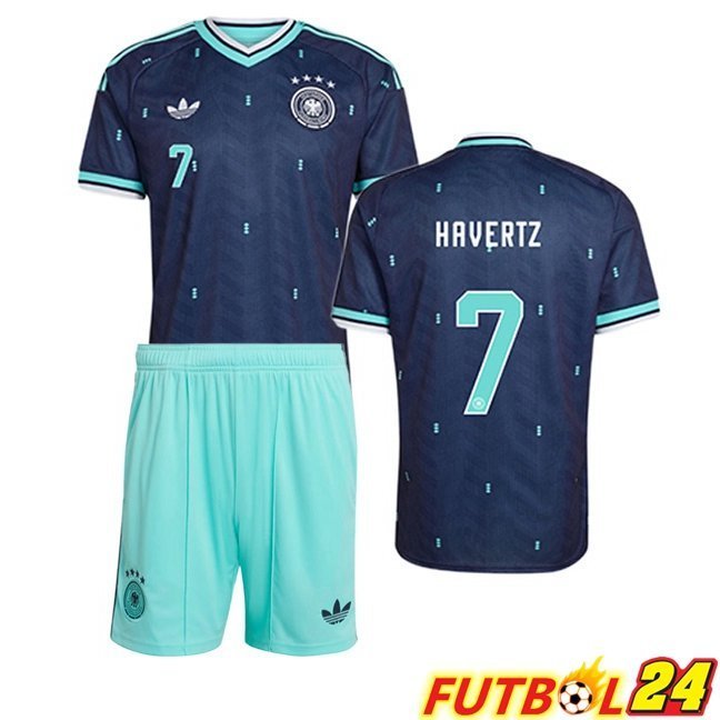 Camisetas De Futbol Alemania (HAVERTZ 7) Ninos Segunda Azul Real 2026/2027
