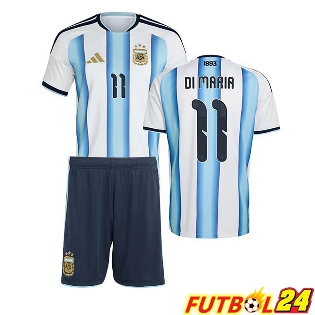 Camisetas De Futbol Argentina (DI MARIA 11) Ninos Primera Azul Blanco 2026/2027