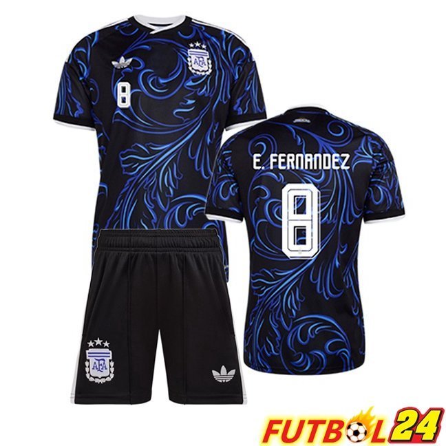 Camisetas De Futbol Argentina (E. FERNANDEZ 8) Ninos Segunda Azul Real 2026/2027