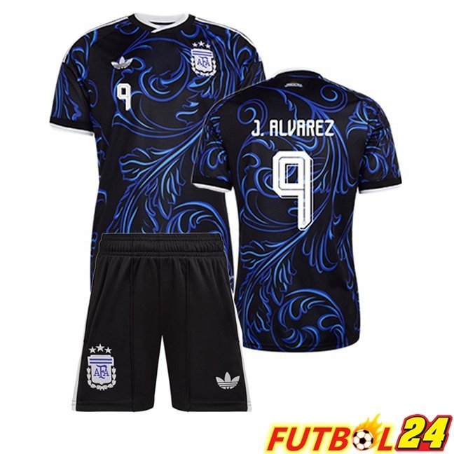 Camisetas De Futbol Argentina (J.ALVAREZ 9) Ninos Segunda Azul Real 2026/2027