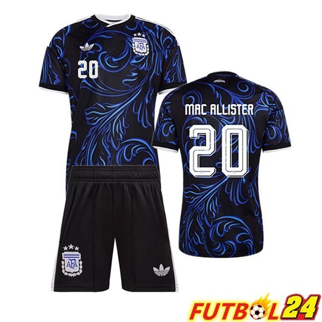Camisetas De Futbol Argentina (MAC ALLISTER 20) Ninos Segunda Azul Real 2026/2027