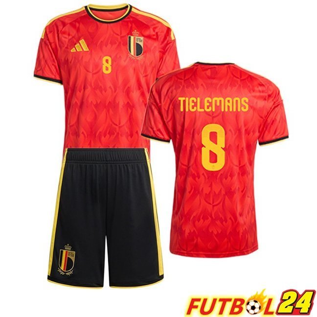 Camisetas De Futbol Bélgica (TIELEMANS 8) Ninos Primera Rojo 2026/2027