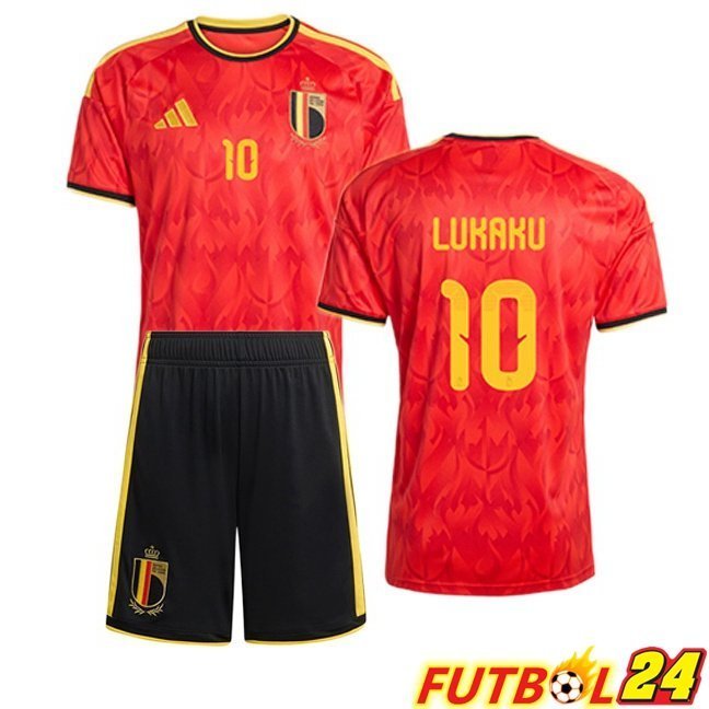 Camisetas De Futbol Bélgica (LUKAKU 10) Ninos Primera Rojo 2026/2027