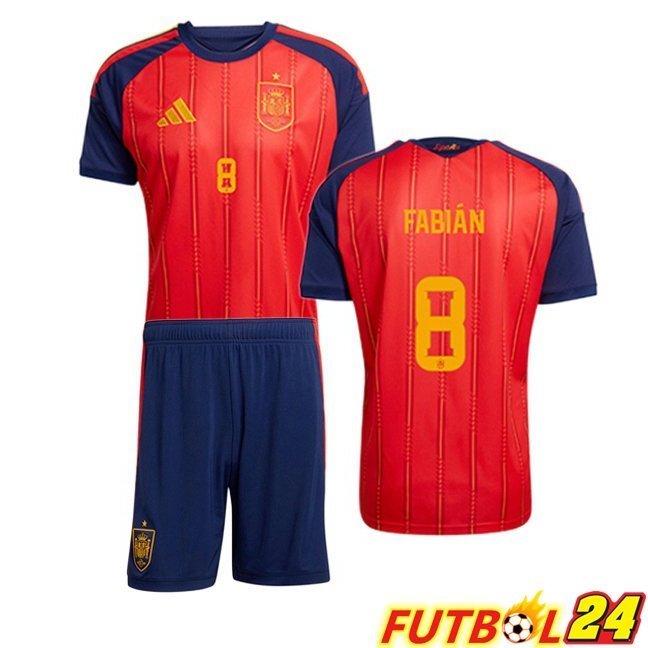 Camisetas De Futbol España (FABIÁN 8) Ninos Primera Rojo 2026/2027