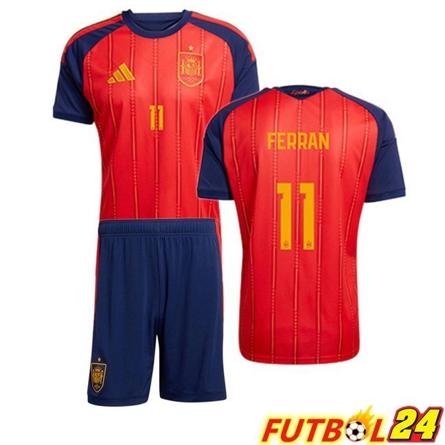 Camisetas De Futbol España (FERRAN 11) Ninos Primera Rojo 2026/2027