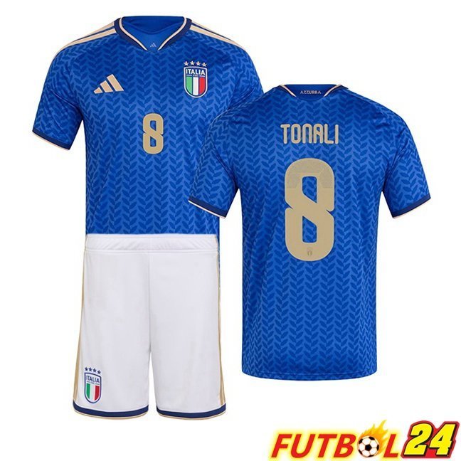 Camisetas De Futbol Italia (TONALI 8) Ninos Primera Azul 2026/2027