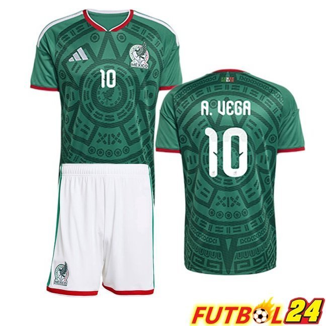 Camisetas De Futbol México (A. VEGA 10) Ninos Primera Verde 2026/2027