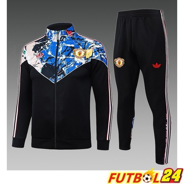 Chandal Equipos De Futbol - Chaqueta Manchester United Ninos Negro Azul 2026/2027