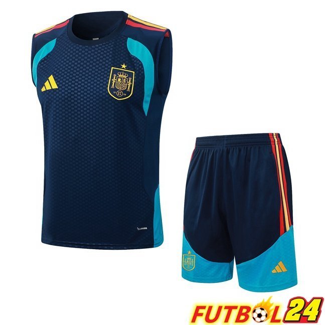 Chalecos De Futbol España + Cortos Azul Real 2026/2027