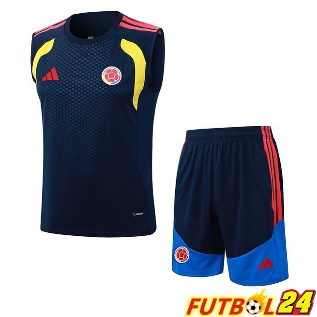 Chalecos De Futbol Colombia + Cortos Azul Real 2026/2027