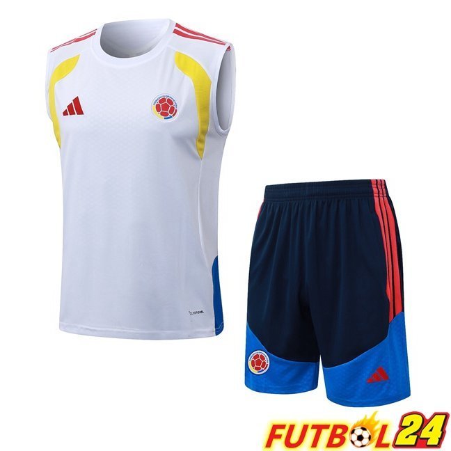 Chalecos De Futbol Colombia + Cortos Blanco 2026/2027