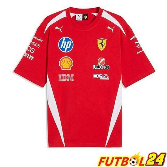 T-Shirt F1 Scuderia Ferrari Team Rojo/Blanco 2026