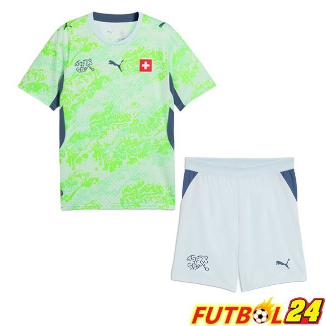 Camisetas De Futbol Suiza Ninos Segunda Verde 2026/2027