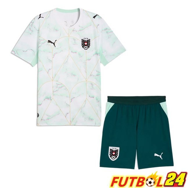Camisetas De Futbol Austria Ninos Segunda Blanco 2026/2027