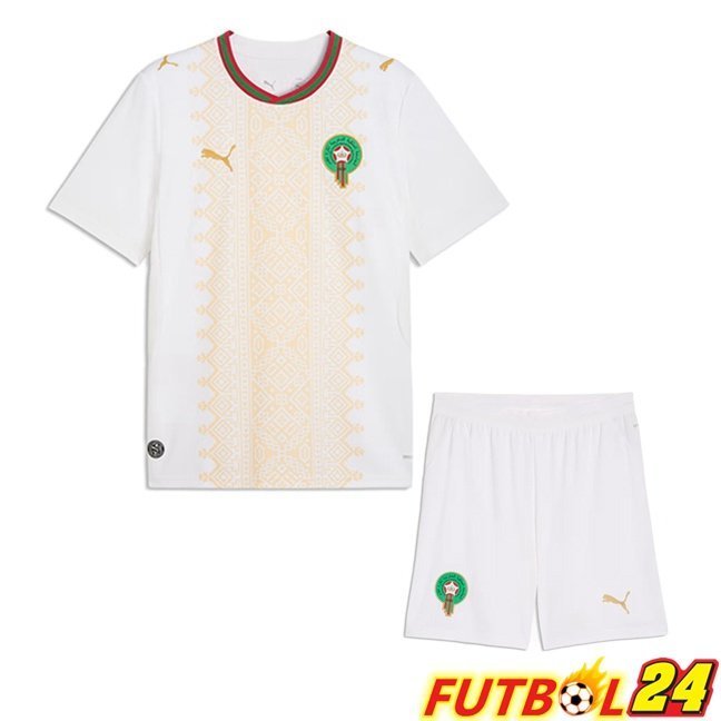 Camisetas De Futbol Marruecos Ninos Segunda Blanco 2026/2027