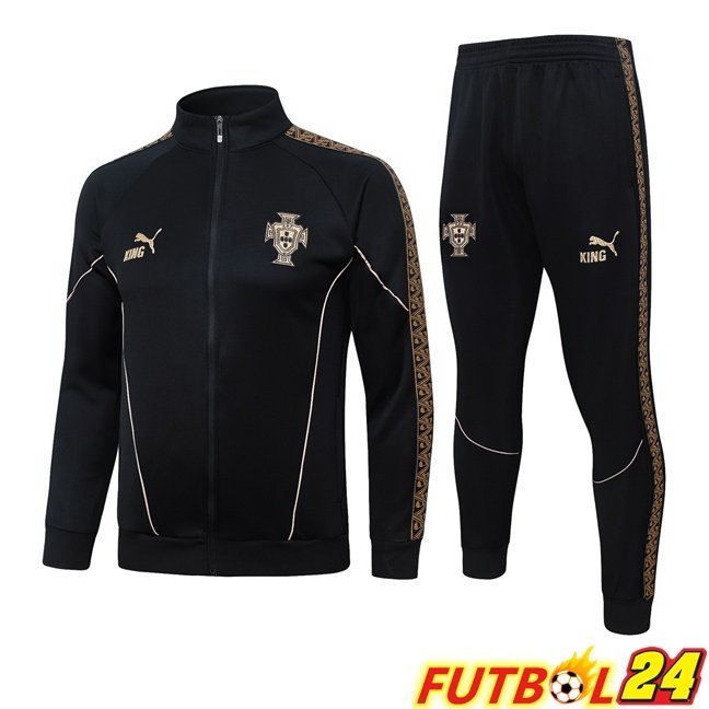 Chandal Equipos De Futbol - Chaqueta Portugal Negro 2026/2027