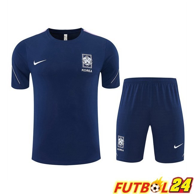 Camiseta Entrenamiento Corea + Cortos Azul Real 2026/2027