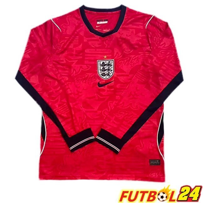 Camisetas De Futbol Inglaterra Segunda Manga Larga Rojo 2026/2027