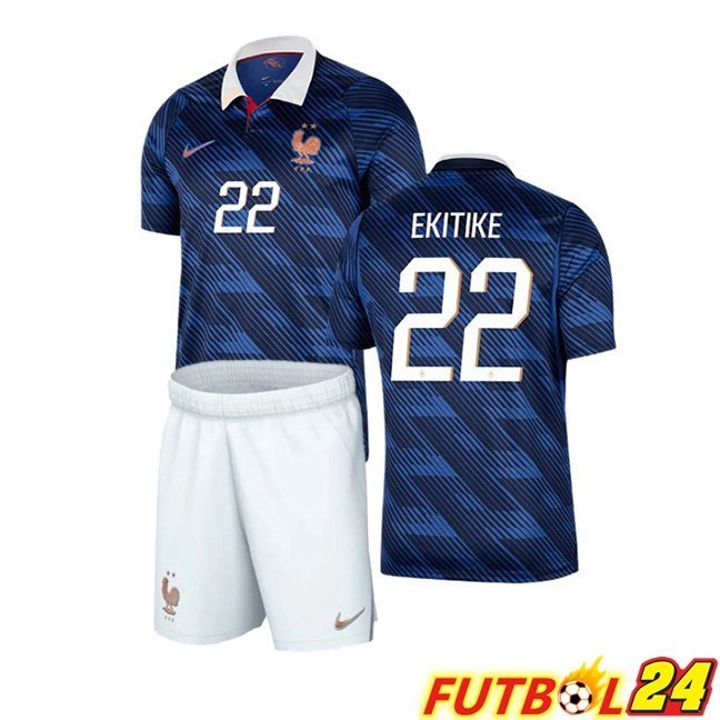 Camisetas De Futbol Francia (EKITIKE 22) Ninos Primera Azul Real 2026/2027