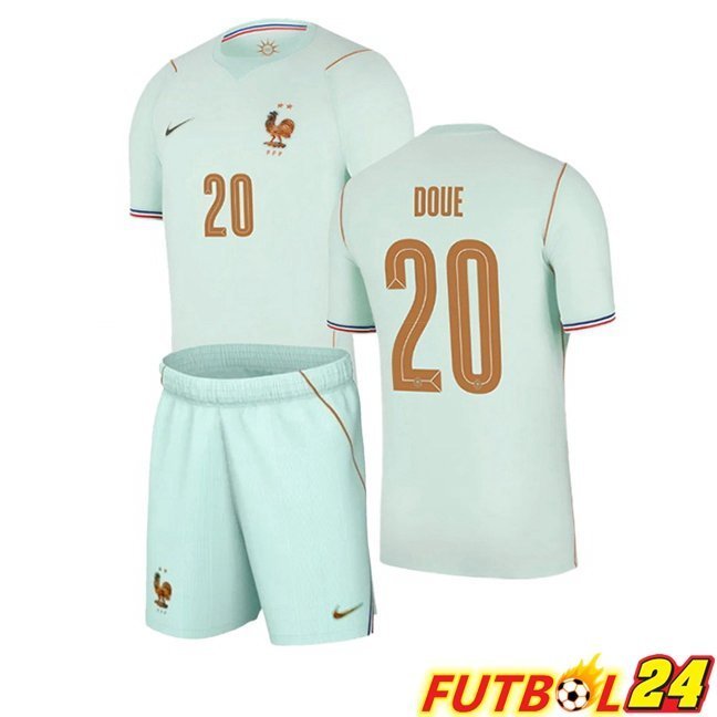 Camisetas De Futbol Francia (DOUE 20) Ninos Segunda Verde 2026/2027