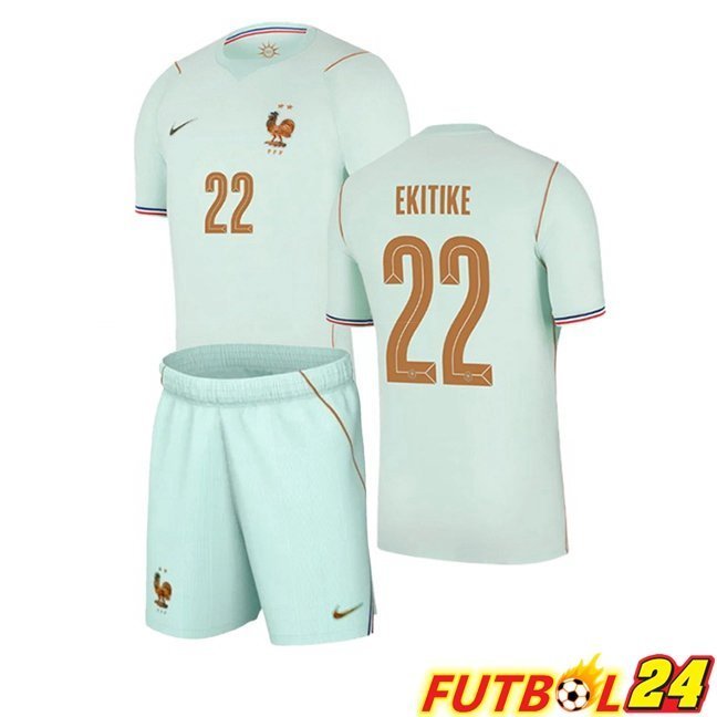 Camisetas De Futbol Francia (EKITIKE 22) Ninos Segunda Verde 2026/2027