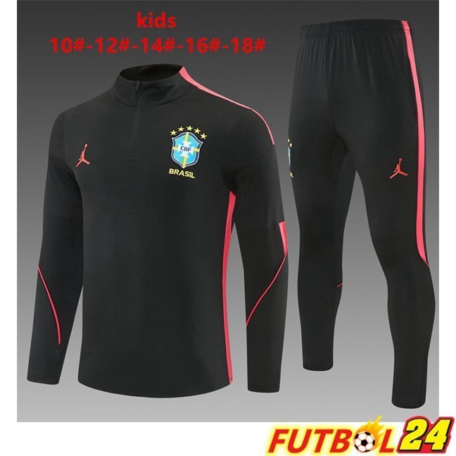 Chandal Equipos De Futbol Brasil Ninos Negro Rojo 2026/2027