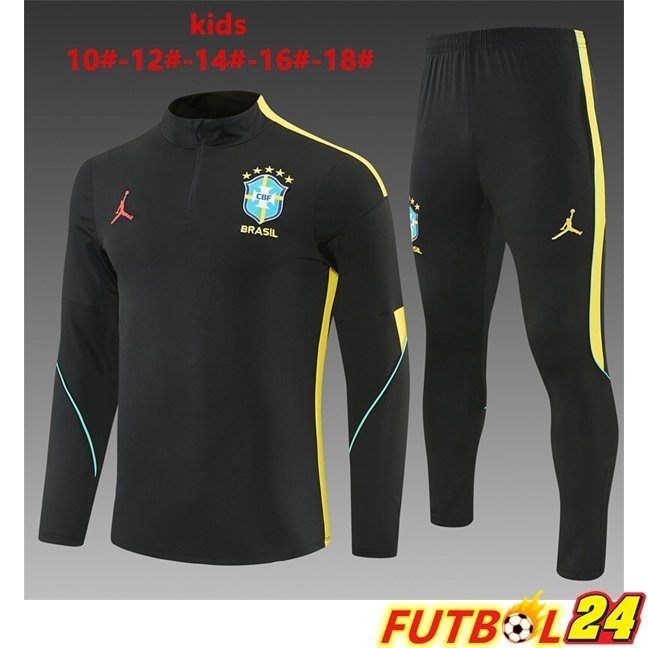Chandal Equipos De Futbol Brasil Ninos Negro Amarillo 2026/2027