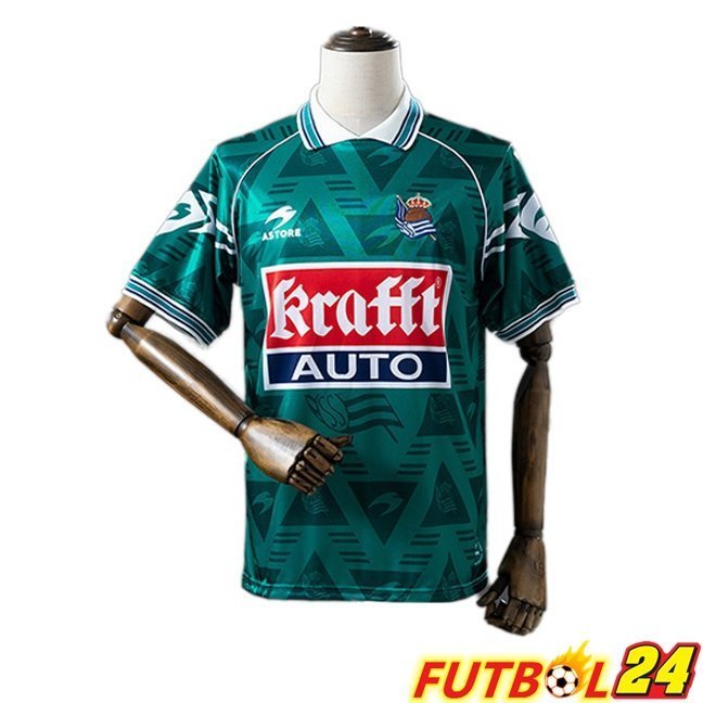 Camisetas De Futbol Real Sociedad Retro Segunda Verde 1995-1996