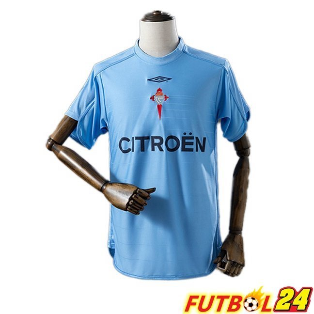 Camisetas De Futbol Celta Vigo Retro Primera Champions League Azul 2003-2004