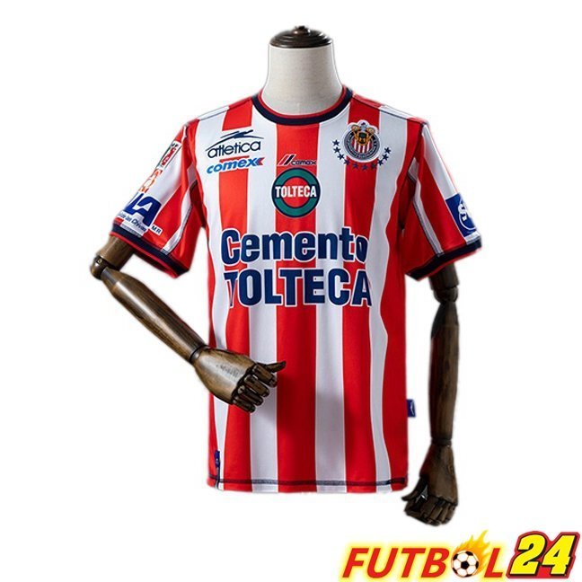 Camisetas De Futbol CD Guadalajara Retro Primera Rojo Blanco 2002-2003