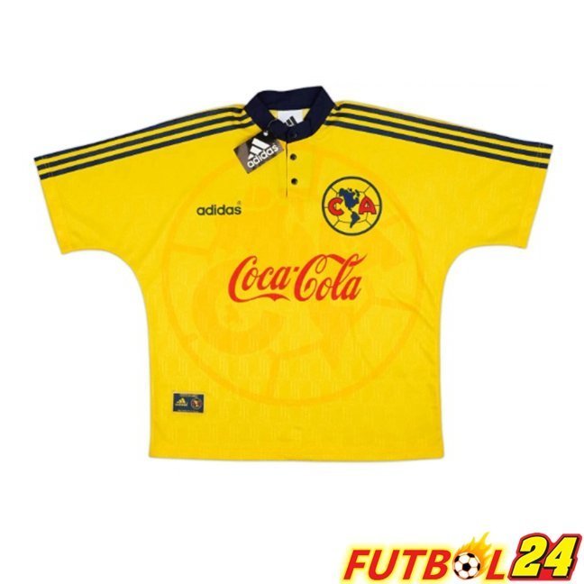 Camisetas De Futbol Club America Retro Primera Amarillo 1997-1998