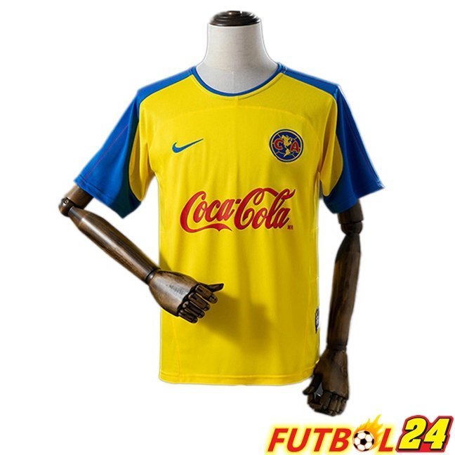 Camisetas De Futbol Club America Retro Primera Amarillo 2003-2004