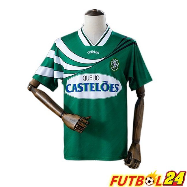 Camisetas De Futbol Sporting CP Retro Segunda Verde 1994-1995
