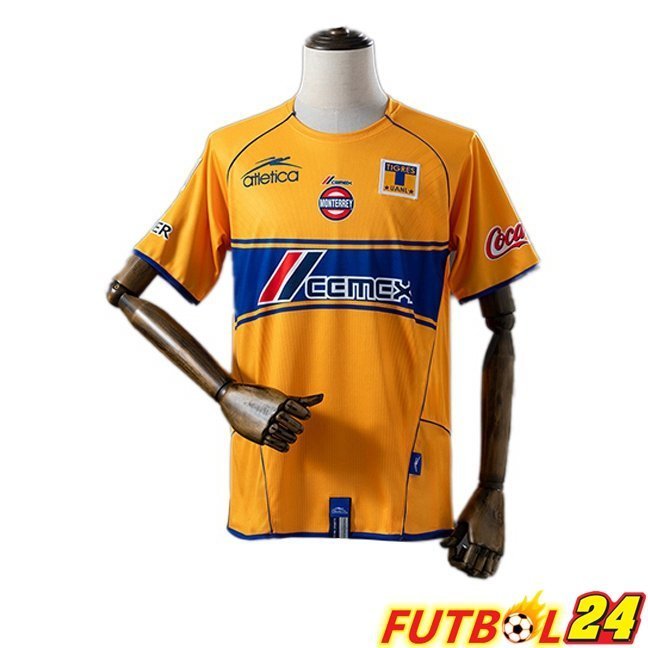 Camisetas De Futbol Tigres UANL Retro Primera Amarillo 2005-2006