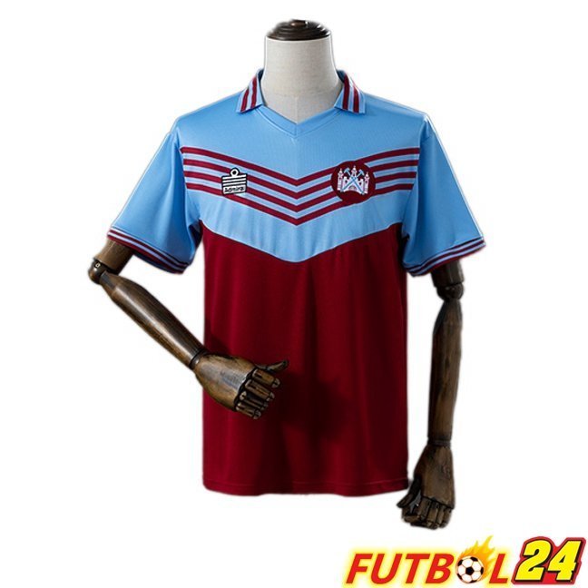 Camisetas De Futbol West Ham United Retro Primera Azul Marrón 1976-1980