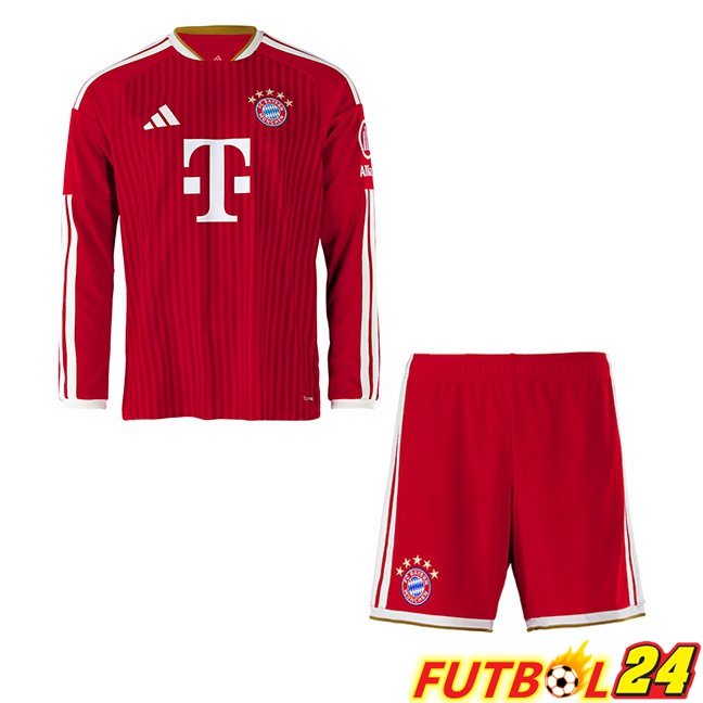 Camisetas De Futbol Bayern Munich Ninos Primera Manga Larga Rojo 2026/2027