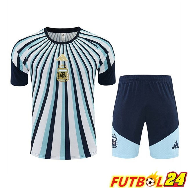 Camiseta Entrenamiento Argentina + Cortos Blanco Azul 2026/2027