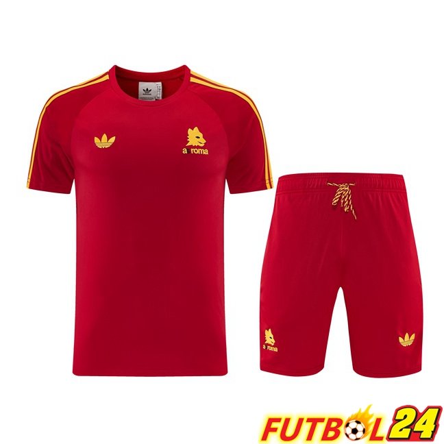 Camiseta Entrenamiento AS Roma + Cortos Rojo 2026/2027