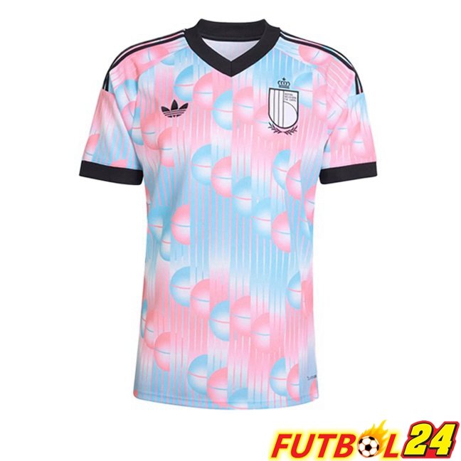 Camisetas De Futbol Bélgica Segunda Rosado Azul Copa Del Mundo 2026
