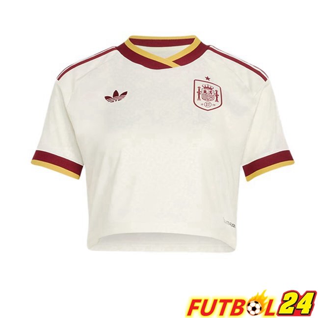 Camisetas De Futbol España Court Mujer Segunda Blanco Copa Del Mundo 2026