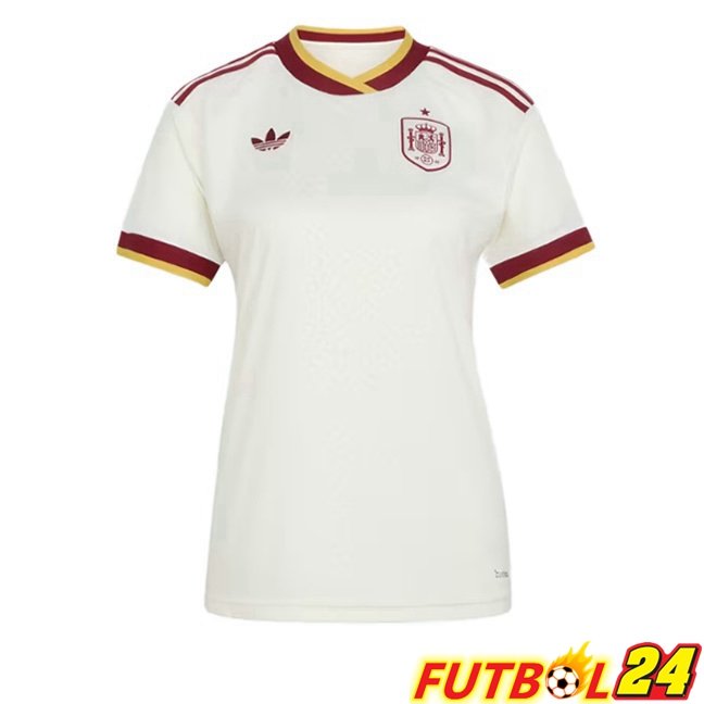 Camisetas De Futbol España Mujer Segunda Blanco Copa Del Mundo 2026