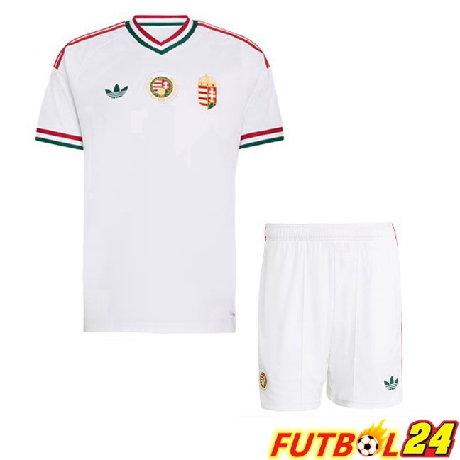 Camisetas De Futbol Hungría Ninos Segunda Blanco Copa Del Mundo 2026